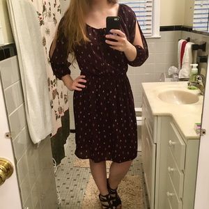 Cold shoulder Maroon Maurice’s dress